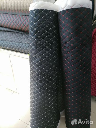 Стеганая алькантара для перетяжки авто