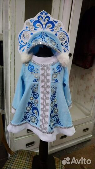 Костюм снегурочки детский в прокат