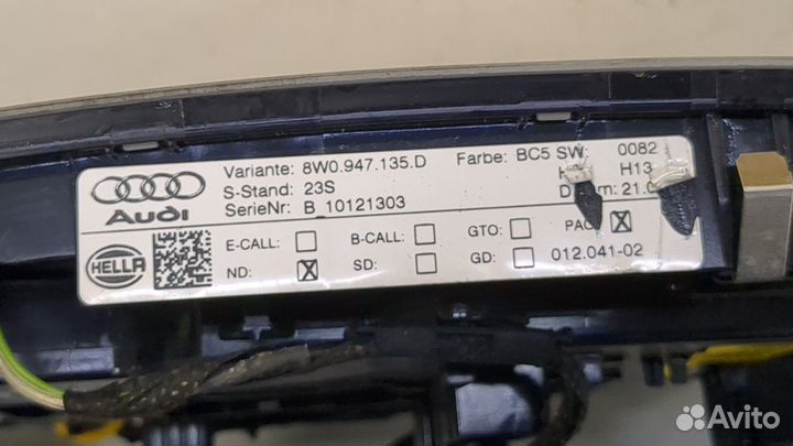 Фонарь салона Audi A4 (B9), 2016