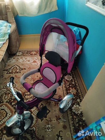 Детский велосипед с родительской ручкой