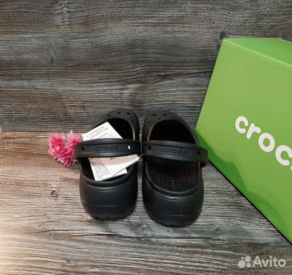 Crocs женские сабо платформа артикул 208186 чёрн