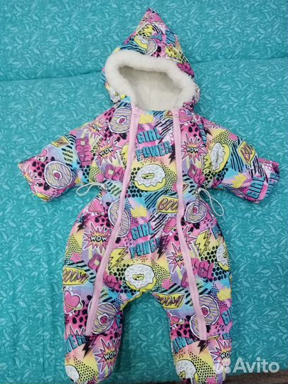 Зимний комбинезон для девочки 68 74