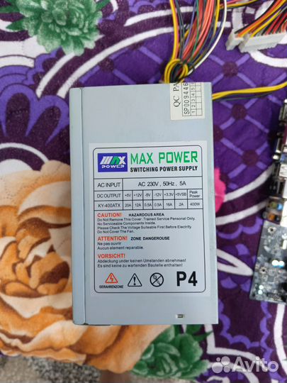 Материнская плата с процессором и памятью