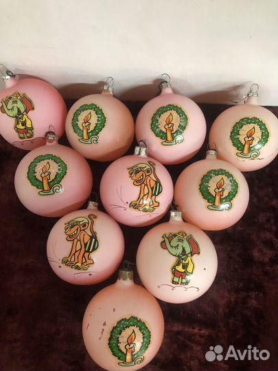 Набор елочных игрушек СССР шары