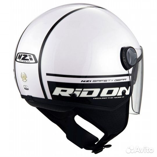 NZI Capital 2 Duo Open Face Helmet Glossy Ridon Wh