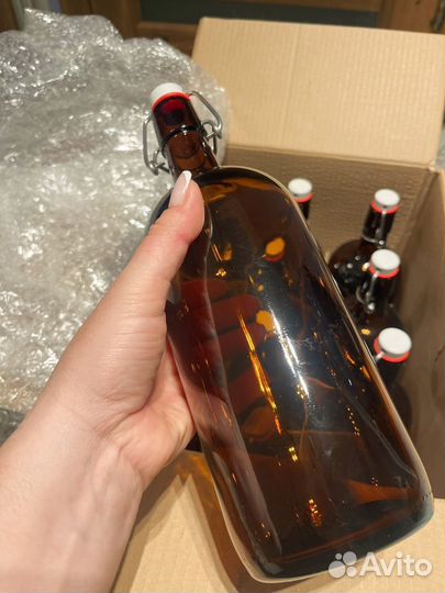 Бутылка с бугельной пробкой 1 литр 12 шт новые