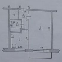 1-к. квартира, 29,7 м², 3/5 эт.