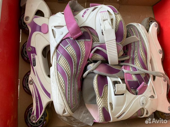 Ролики раздвижные, р. 34-38 с защитой