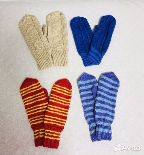 Тёплые варежки ручной работы