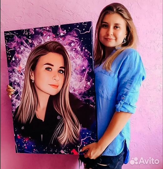 Портрет на холсте по фото