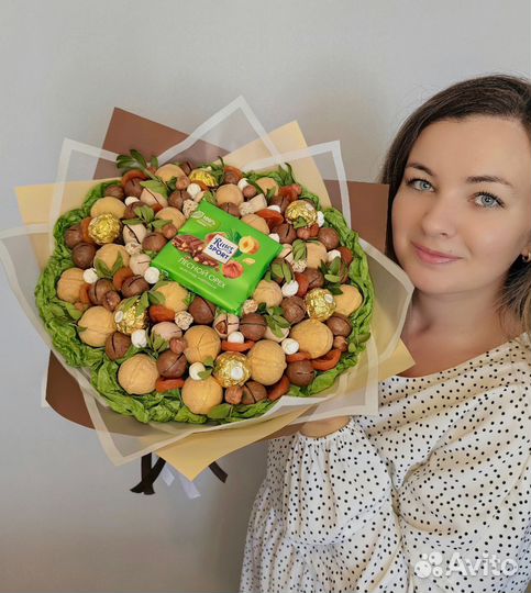 Съедобные Букеты из орехов и сухофруктов