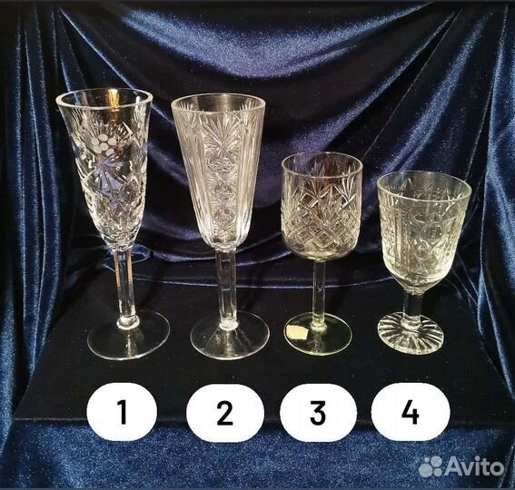 Хрустальные рюмки и стопки СССР