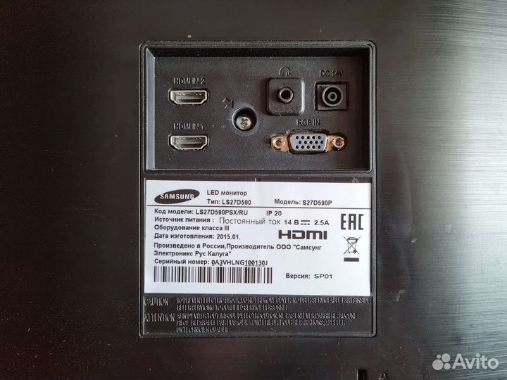 Монитор samsung S27D590P