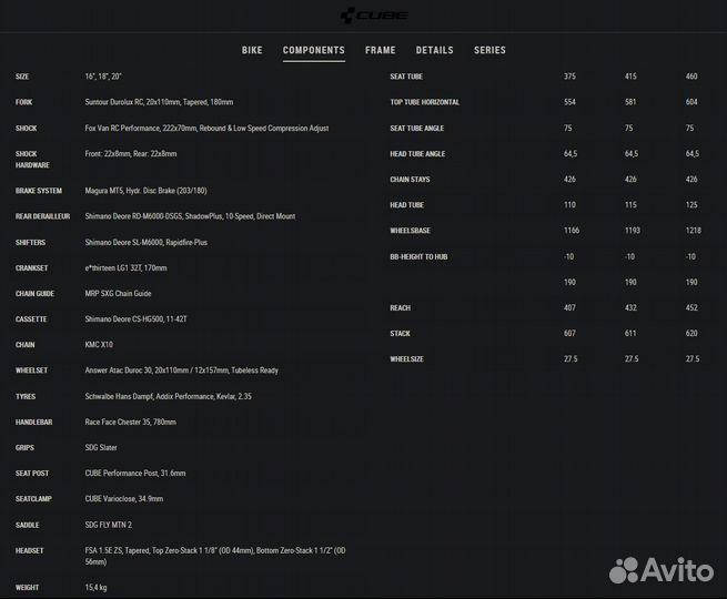 Велосипед 27.5 Cube Hanzz 190 18