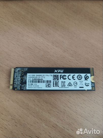 1000 гб SSD M.2 накопитель adata XPG gammix S11Pro