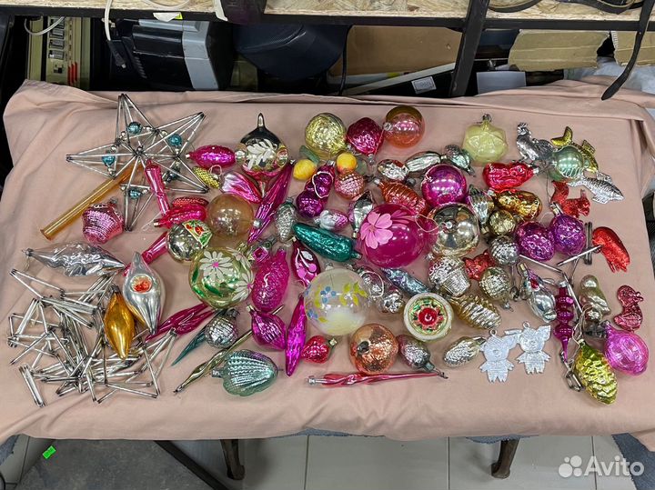 Елочные игрушки СССР 77 штук лот 1 (сзр)