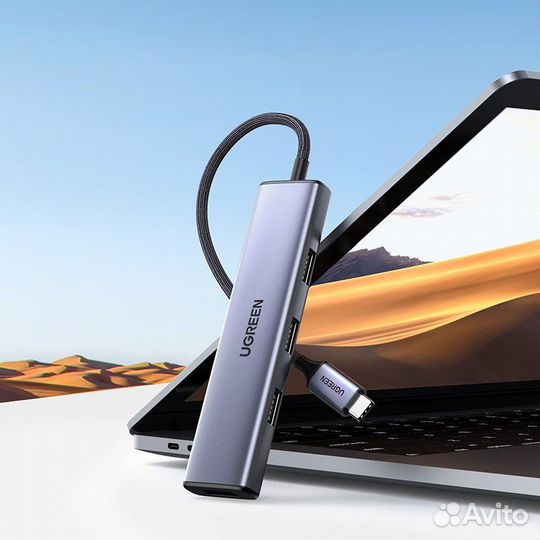 Адаптер Ugreen CM473 4-in-1 USB Type-C to 4xUSB 3