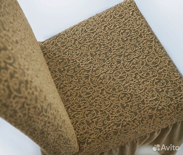 Набор чехлов на стулья со спинкой 6 шт, Медовый