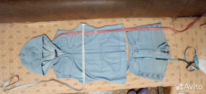 Комплект джинсовый, Шорты