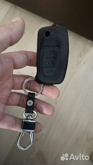 Кожаный чехол на ключ ford kuga