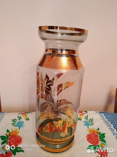 Ваза для цветов Чехословакия Богемия