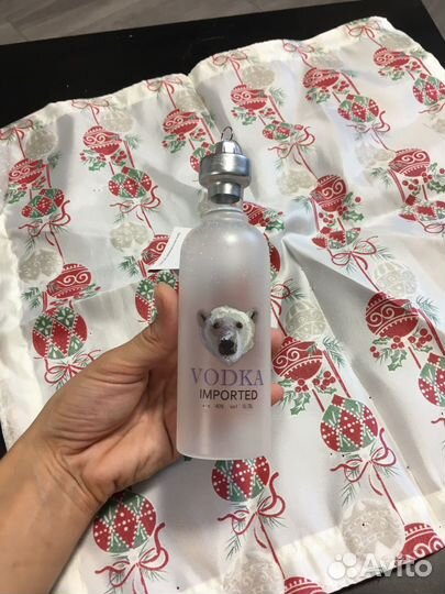 Стекло игрушка елочная бутылка водки