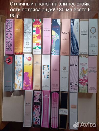 Парфюмерия оригинал тестер