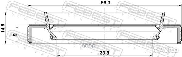 Сальник привода (35X56X9X14.9) mazda 3 BK 2003