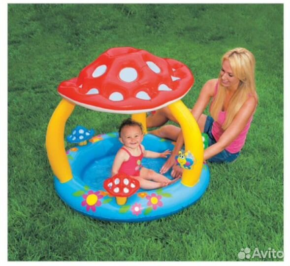 Бассейн #intex #57407 С навесом гриб,1-3Г. 102Х89с