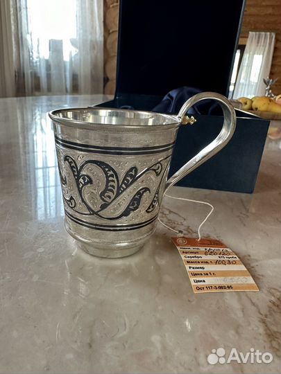 Кружка из серебра Кубачи