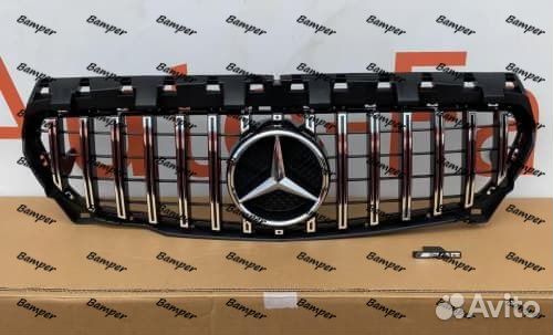 Решётка радиатора Mercedes GLA W117 GT хром звезда