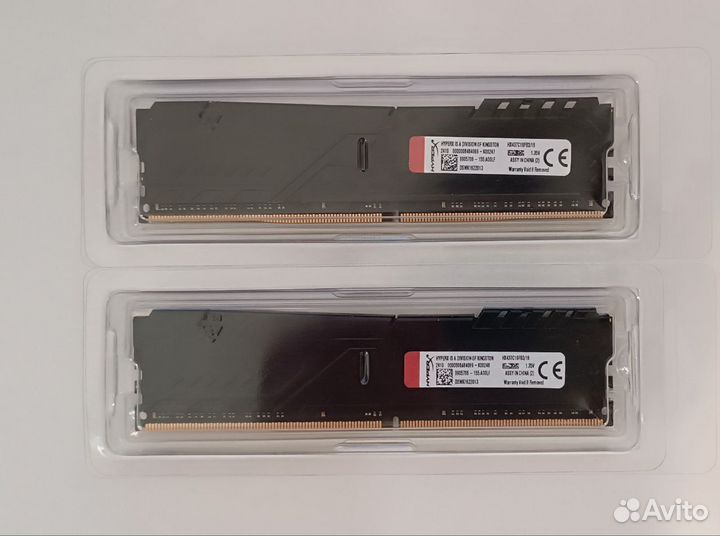 Kingston HyperX Fury DDR4 16гб, частота 3733