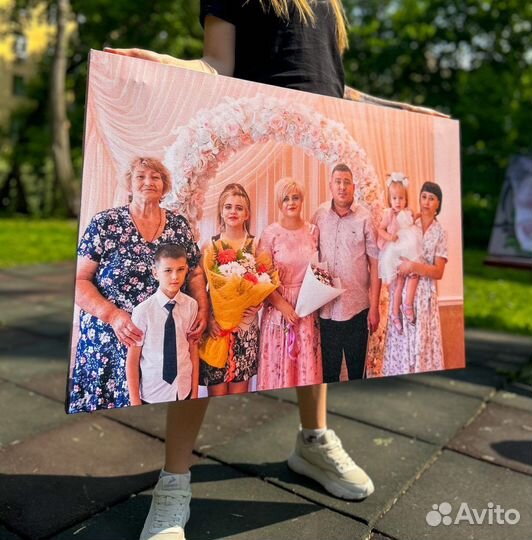 Портрет по фото на холсте