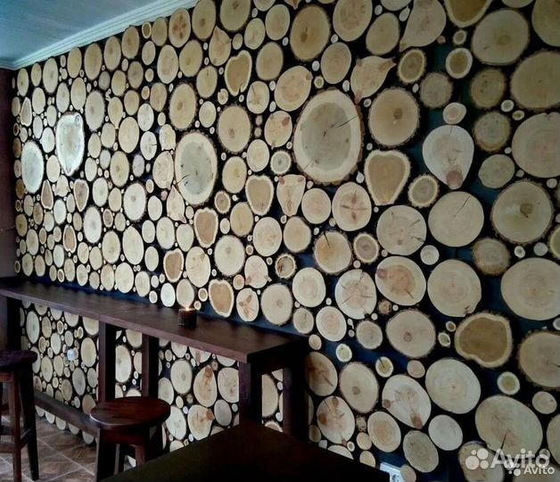 Панно из спилов дерева