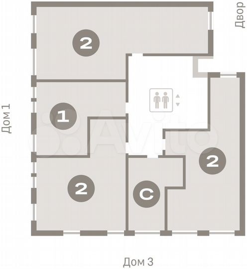 2-к. квартира, 80,7 м², 2/9 эт.