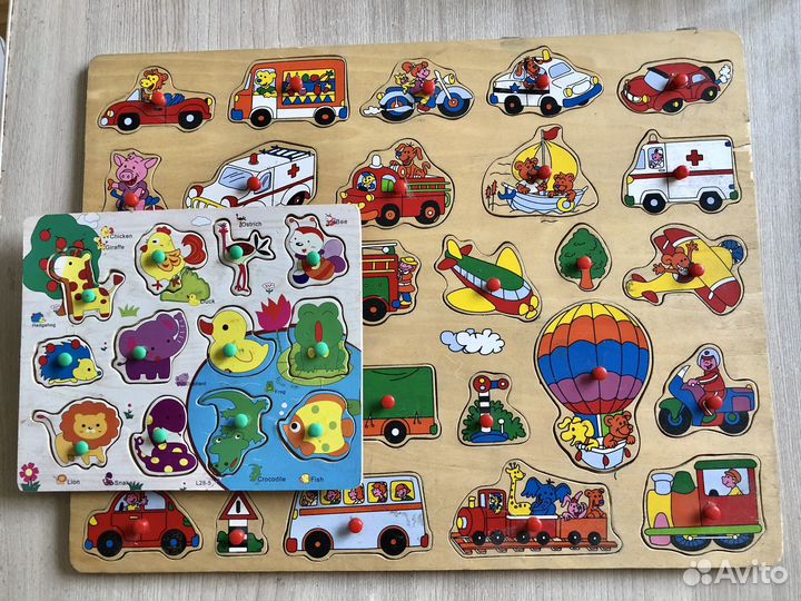 Пазлы деревянные машинки
