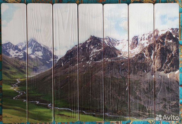 Картина - горы - на досках