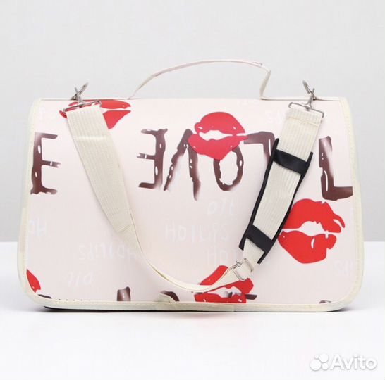 Сумка-переноска для кошек и собак,каркасная Love