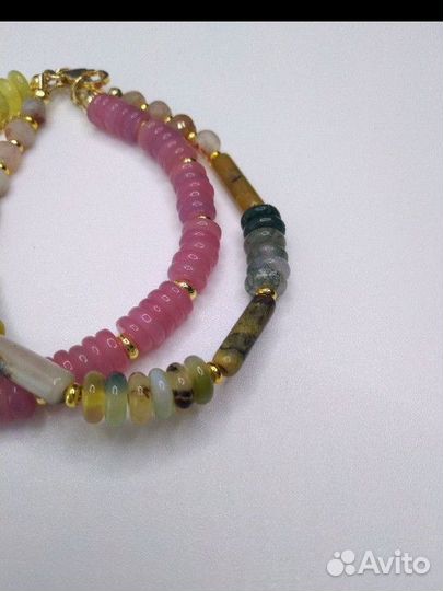 Браслет из агата и халцедона