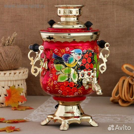 Самовар «Рябина», банка, 3 л, электрический