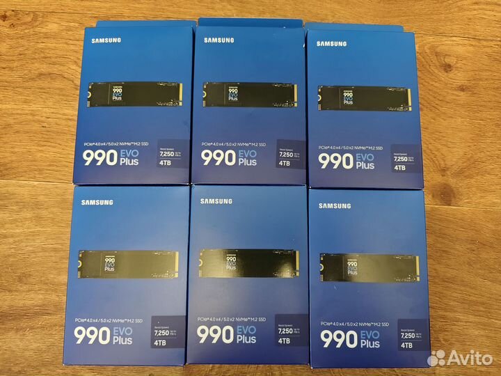 4TB Samsung 990 EVO Plus SSD (7250Mb/s, Корея)