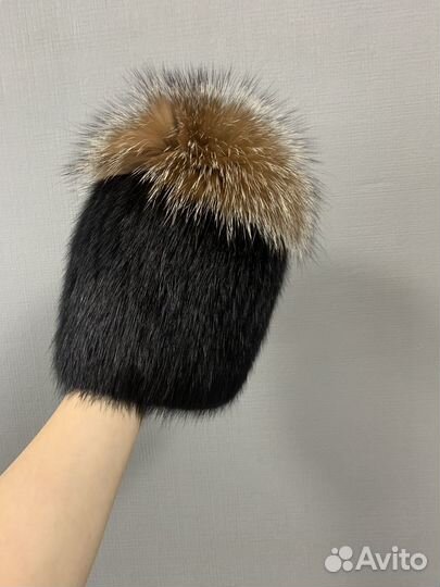 Шапка зимняя норковая женская