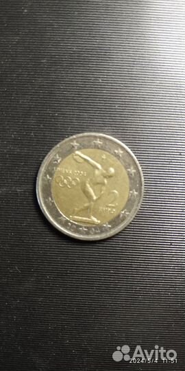 Монета 2 евро 2004 год, юбилейная