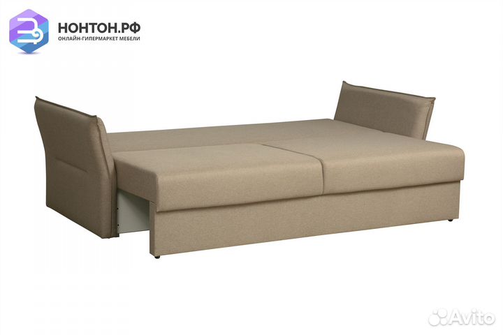 Диван еврокнижка Бруклин 3-х местный темно-бежевый