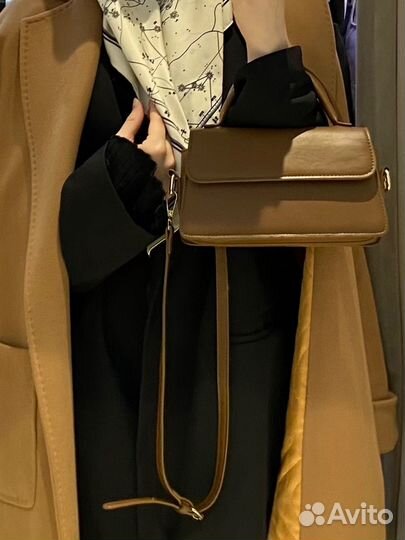 Сумка кожаная коричневая