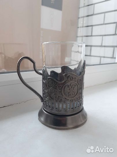 Подстаканник со стаканом