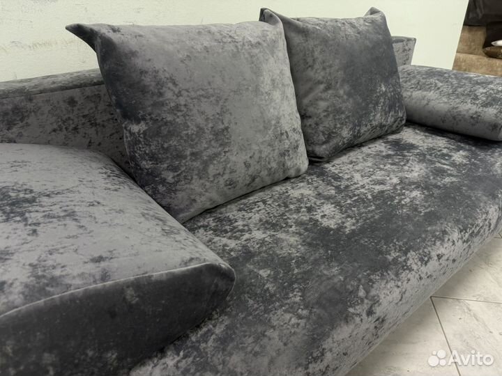 Диван кровать прямой как новый серый
