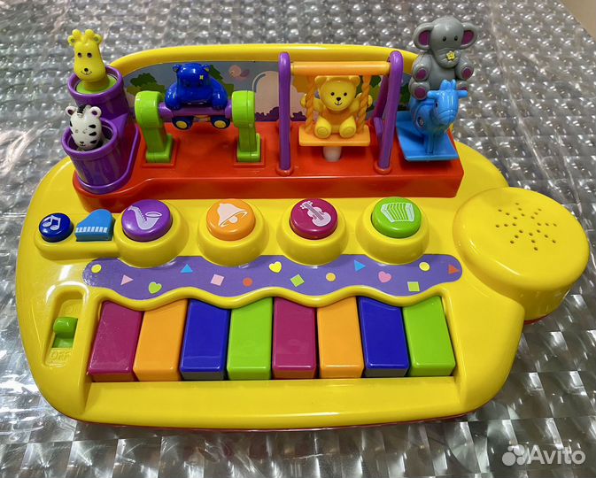 Пианино kiddieland животные на качелях