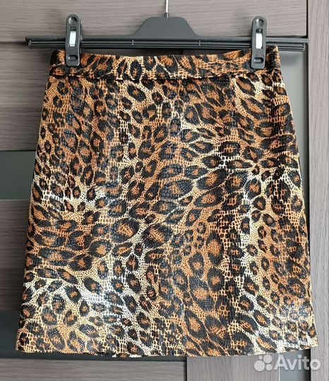 Юбка принт леопард