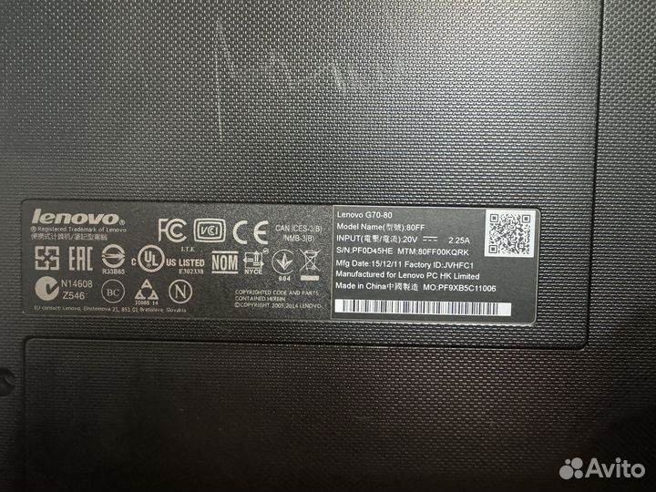 Ноутбук Lenovo g70-80